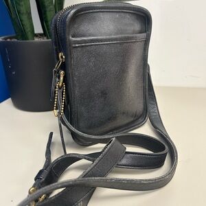 Coach Black Leather Crossbody Bag